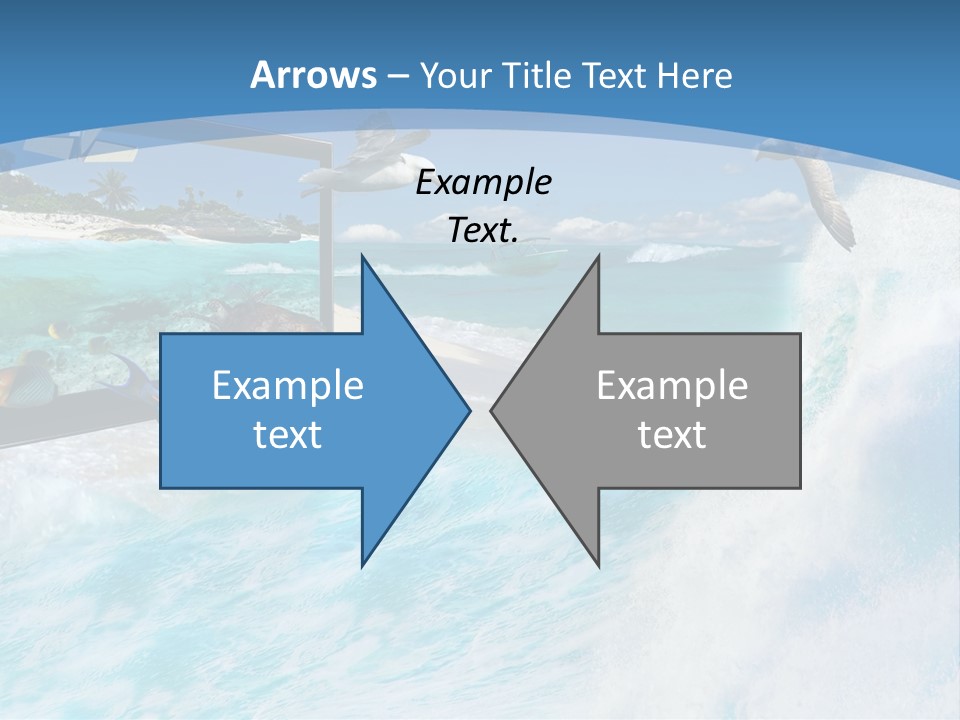 Wave Holiday Boat PowerPoint Template