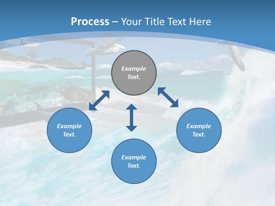 Wave Holiday Boat PowerPoint Template
