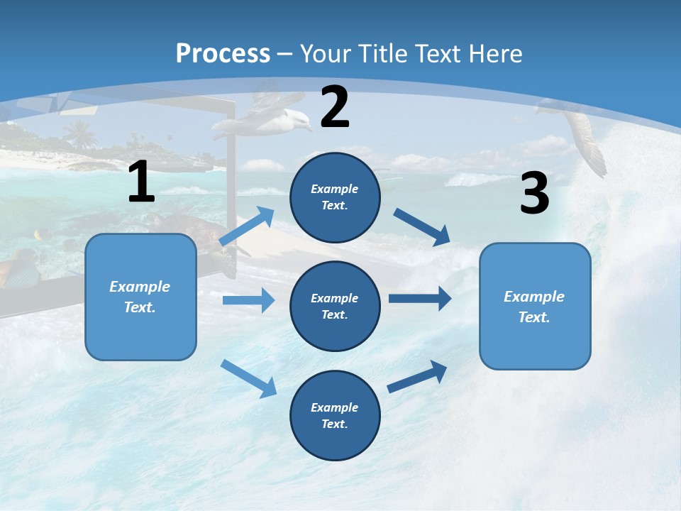 Wave Holiday Boat PowerPoint Template