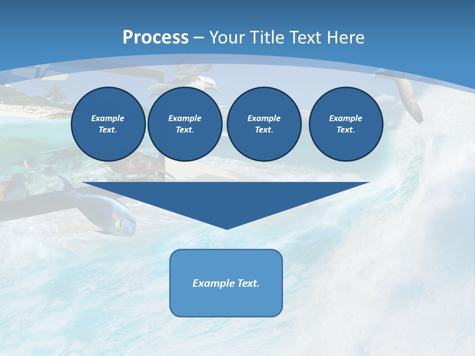 Wave Holiday Boat PowerPoint Template
