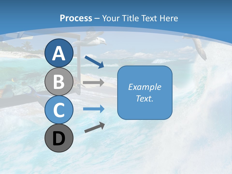 Wave Holiday Boat PowerPoint Template