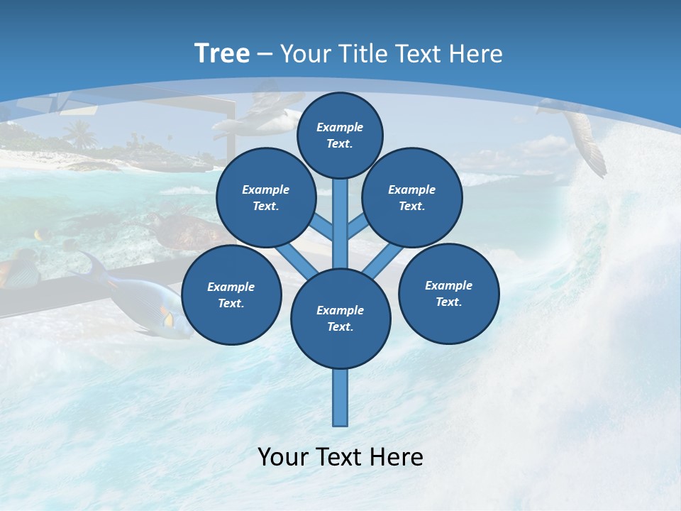 Wave Holiday Boat PowerPoint Template