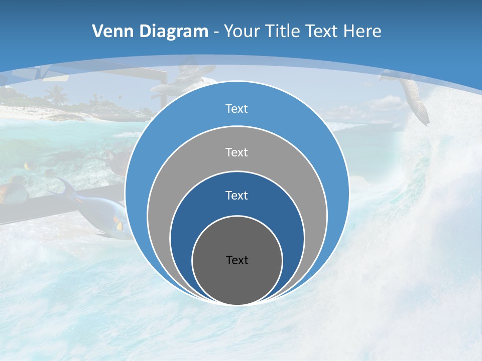 Wave Holiday Boat PowerPoint Template