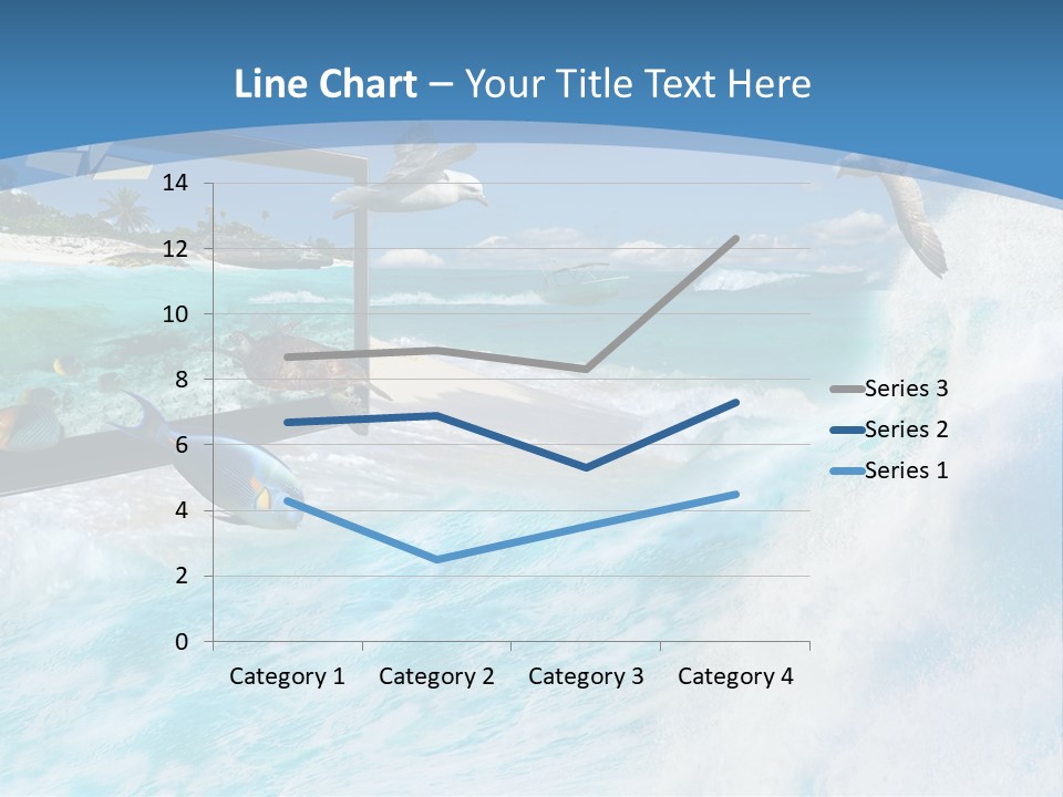 Wave Holiday Boat PowerPoint Template