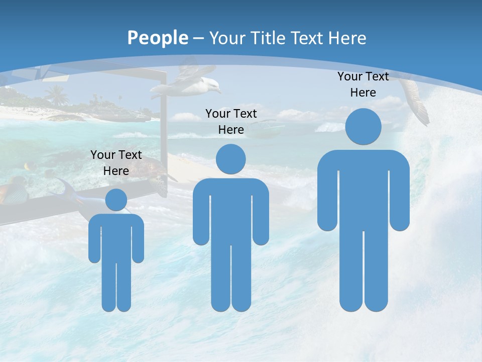 Wave Holiday Boat PowerPoint Template