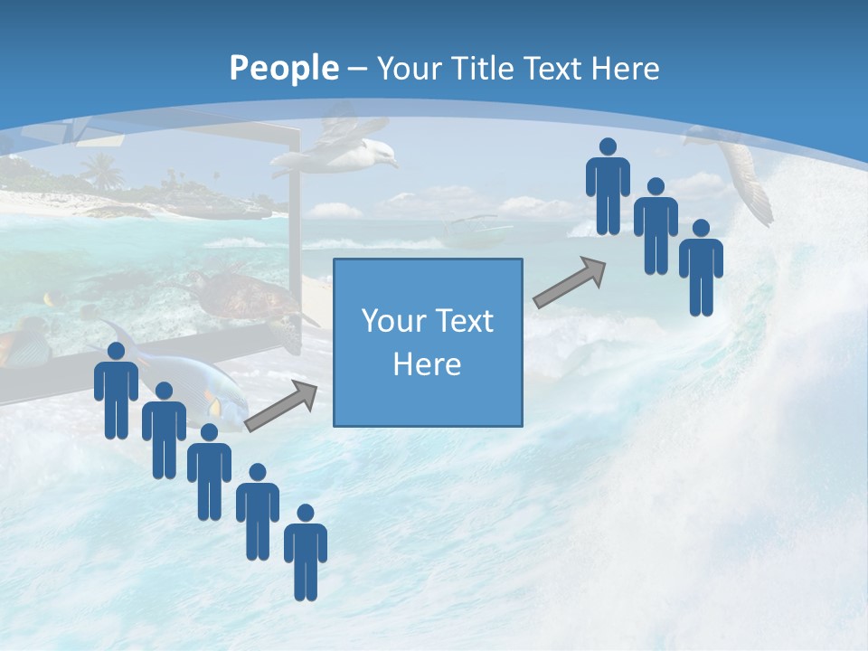 Wave Holiday Boat PowerPoint Template