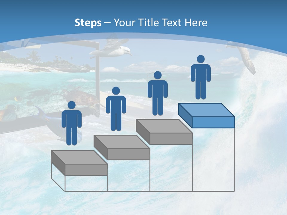 Wave Holiday Boat PowerPoint Template