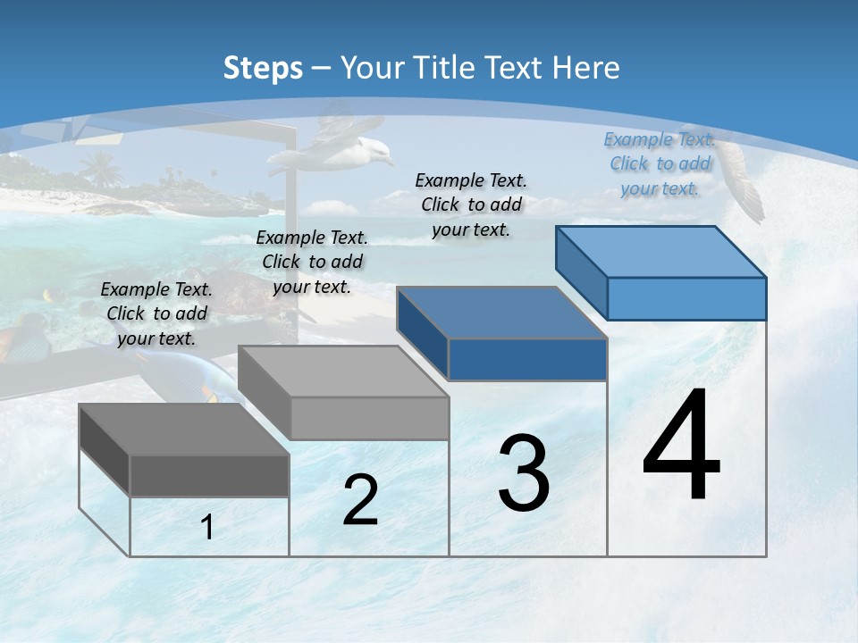 Wave Holiday Boat PowerPoint Template