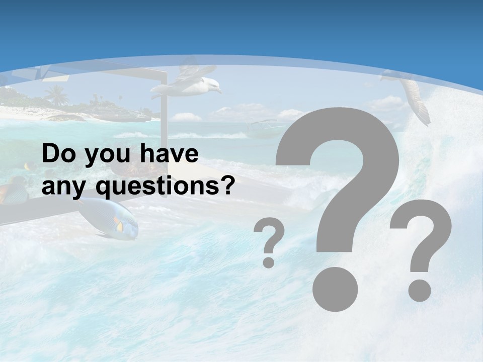 Wave Holiday Boat PowerPoint Template