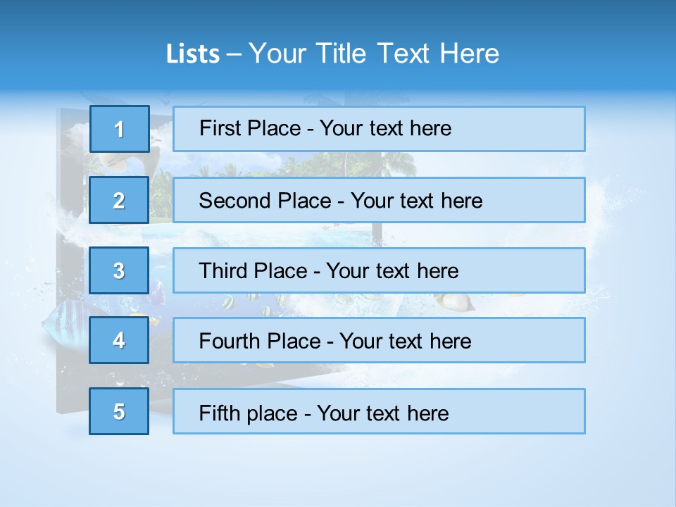 Palms Objects Feel PowerPoint Template