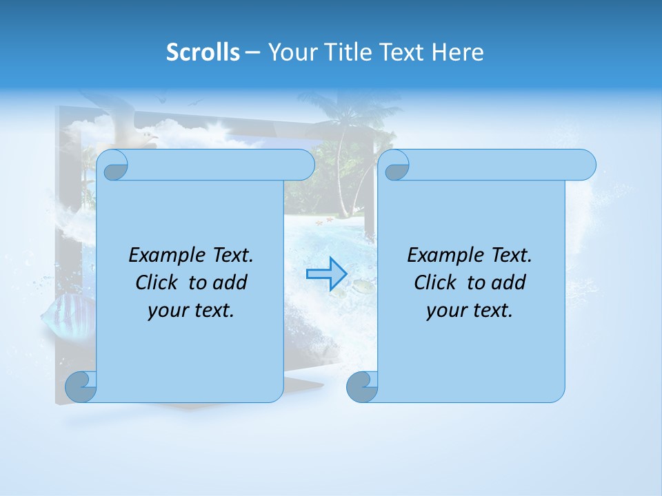 Palms Objects Feel PowerPoint Template