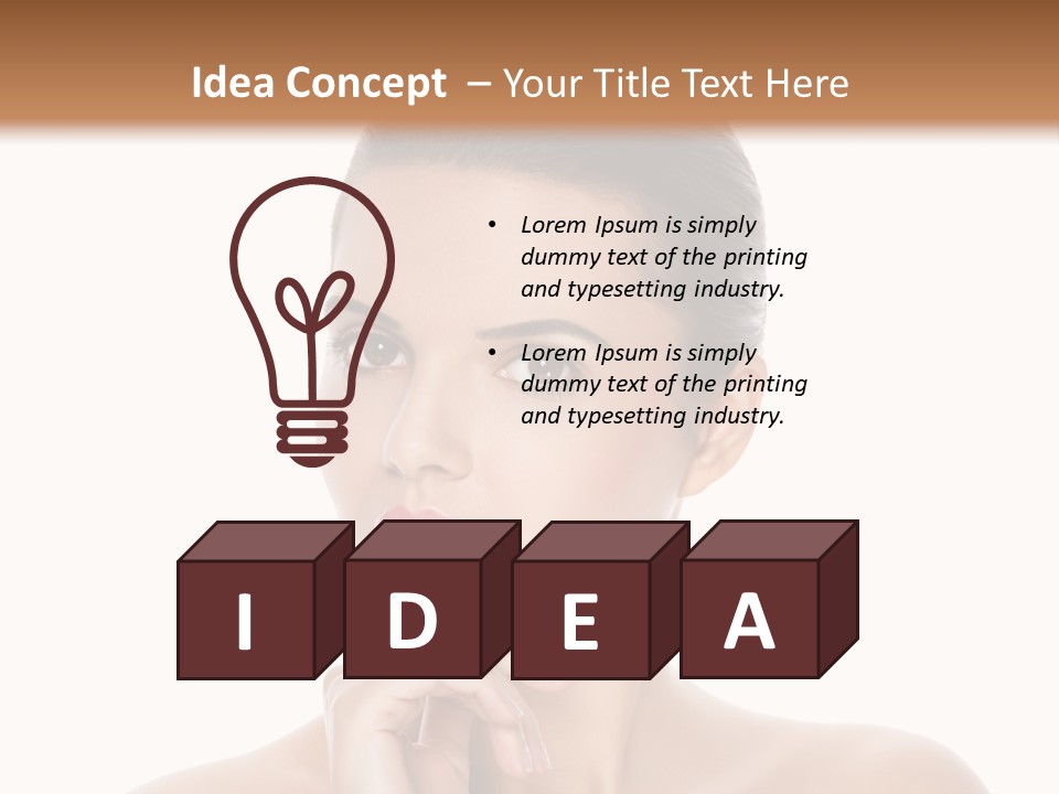 Brunette Beauty Soft PowerPoint Template