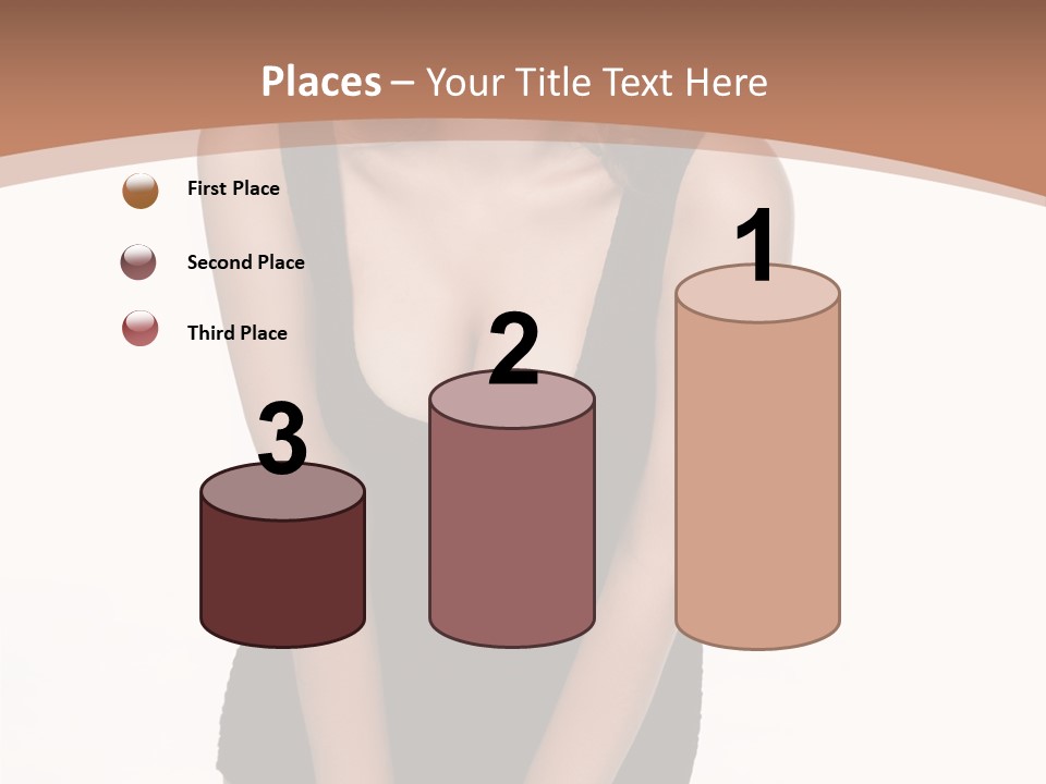 Makeup Attractive Brunette PowerPoint Template