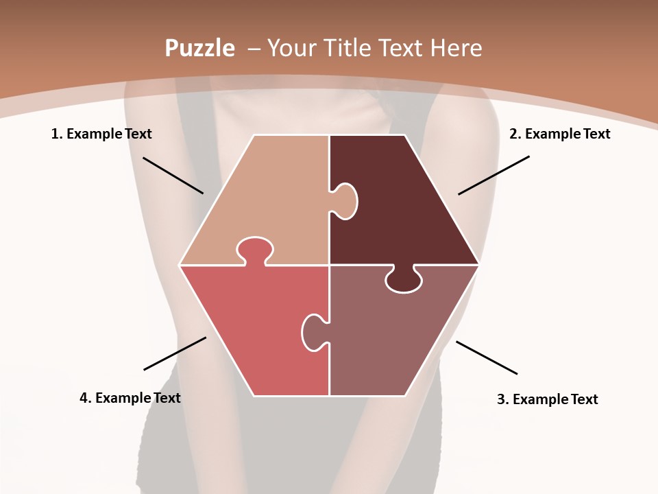 Makeup Attractive Brunette PowerPoint Template