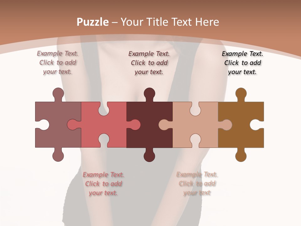 Makeup Attractive Brunette PowerPoint Template