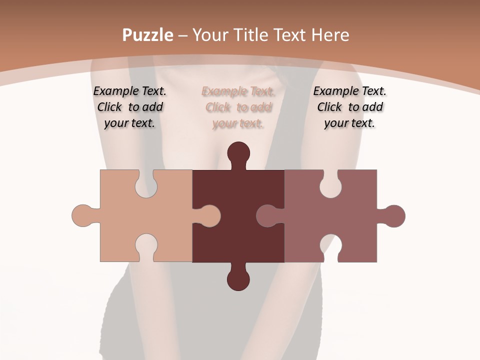 Makeup Attractive Brunette PowerPoint Template