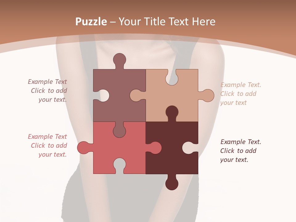 Makeup Attractive Brunette PowerPoint Template