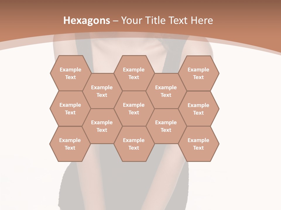 Makeup Attractive Brunette PowerPoint Template