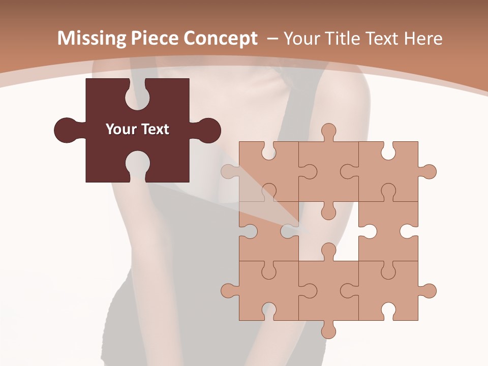 Makeup Attractive Brunette PowerPoint Template