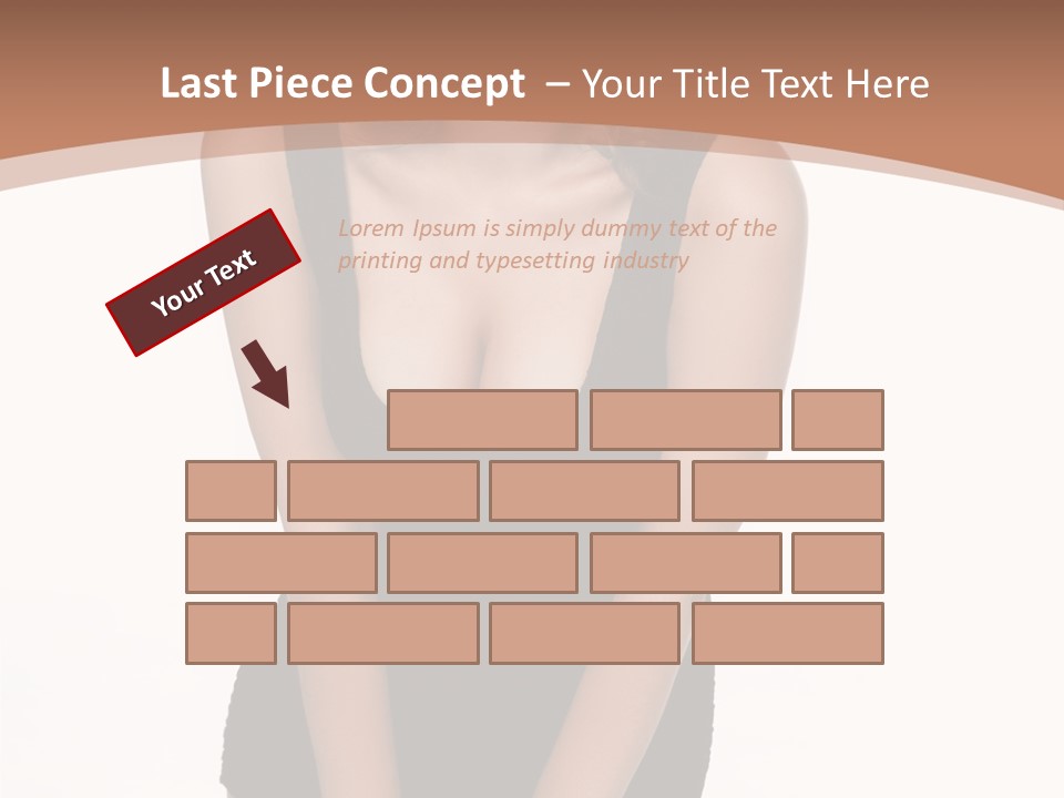 Makeup Attractive Brunette PowerPoint Template