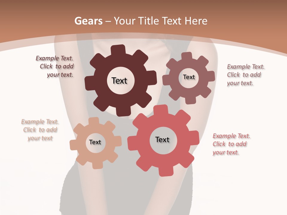 Makeup Attractive Brunette PowerPoint Template