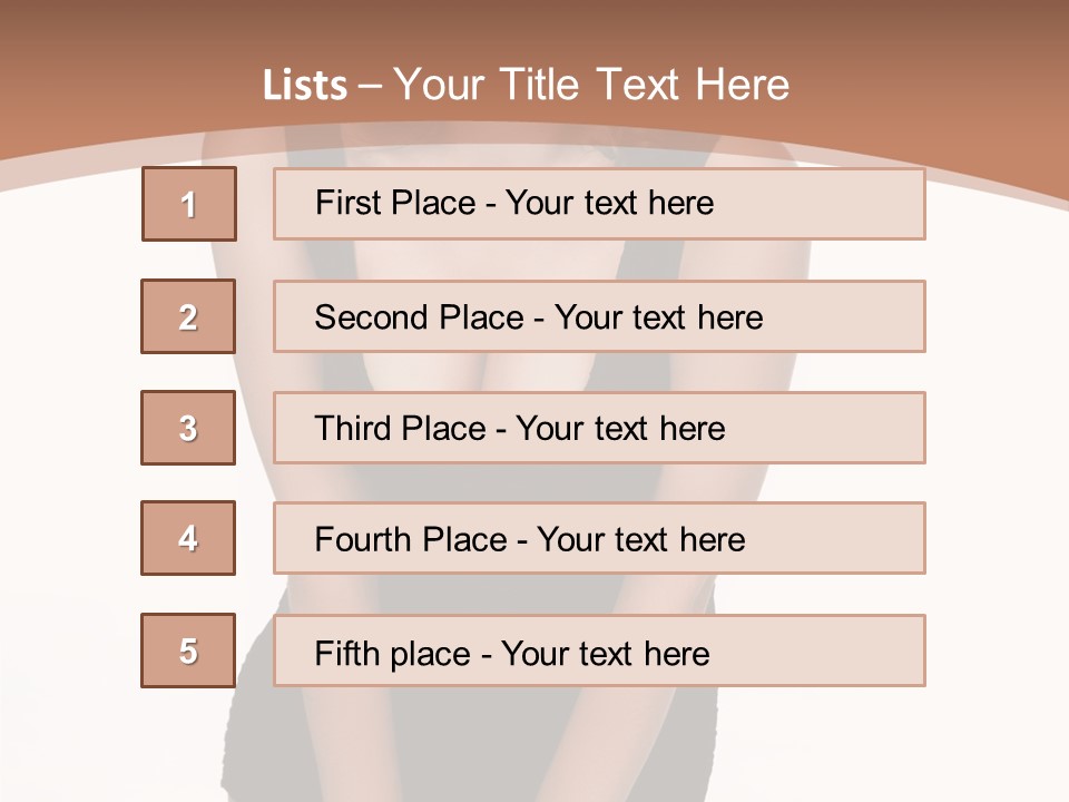 Makeup Attractive Brunette PowerPoint Template