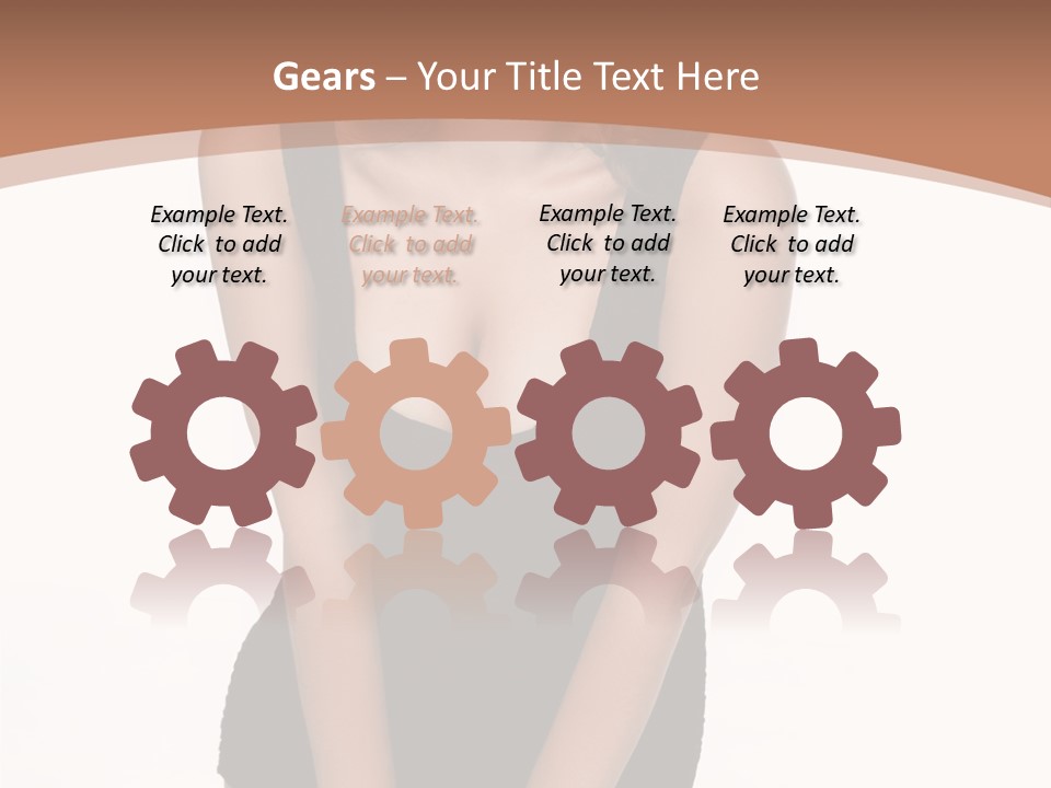 Makeup Attractive Brunette PowerPoint Template