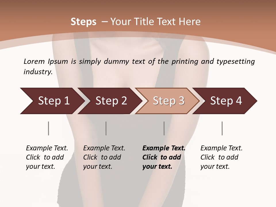 Makeup Attractive Brunette PowerPoint Template