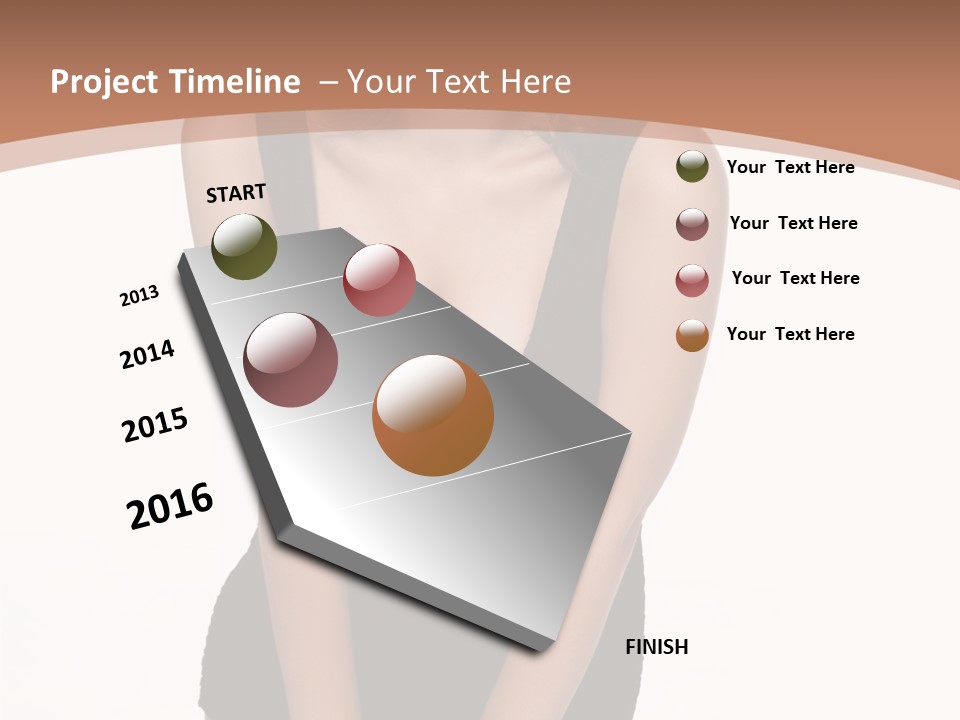 Makeup Attractive Brunette PowerPoint Template