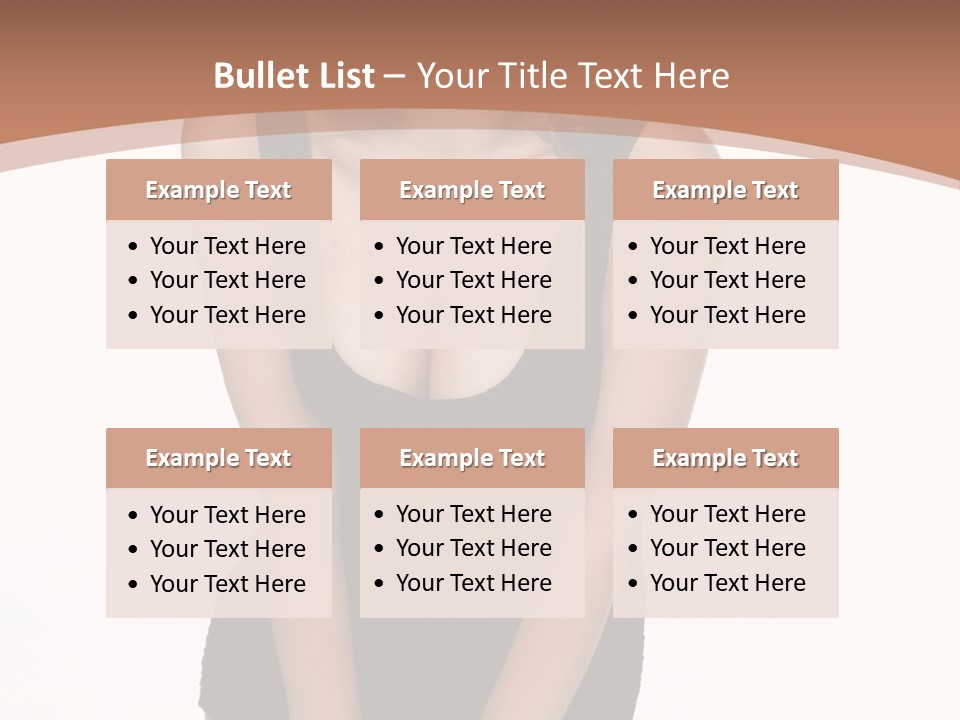 Makeup Attractive Brunette PowerPoint Template