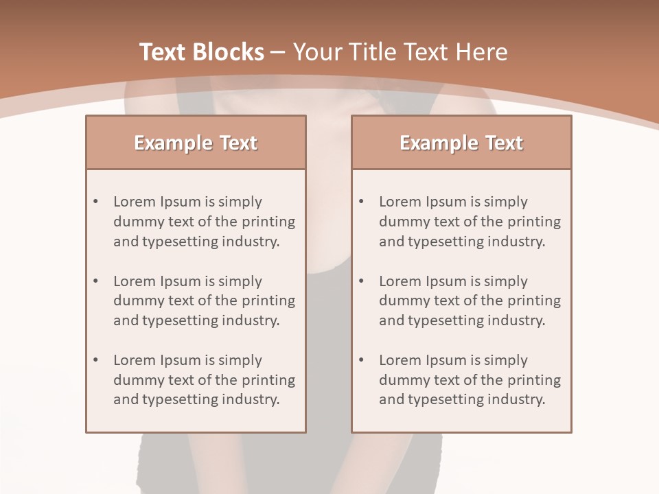 Makeup Attractive Brunette PowerPoint Template