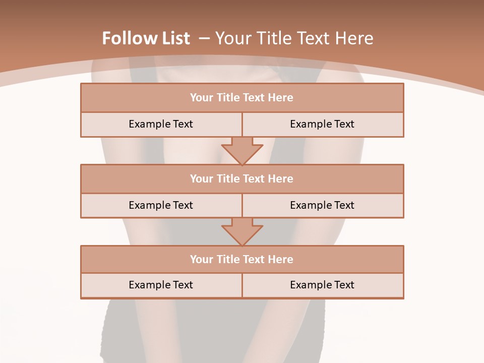 Makeup Attractive Brunette PowerPoint Template