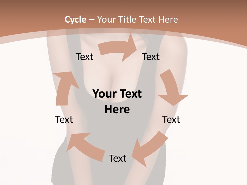 Makeup Attractive Brunette PowerPoint Template