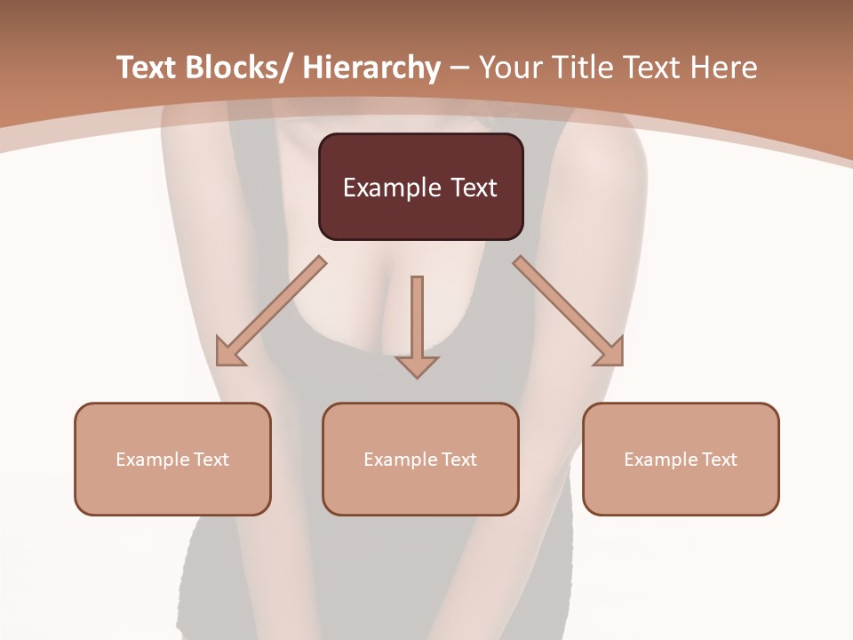 Makeup Attractive Brunette PowerPoint Template