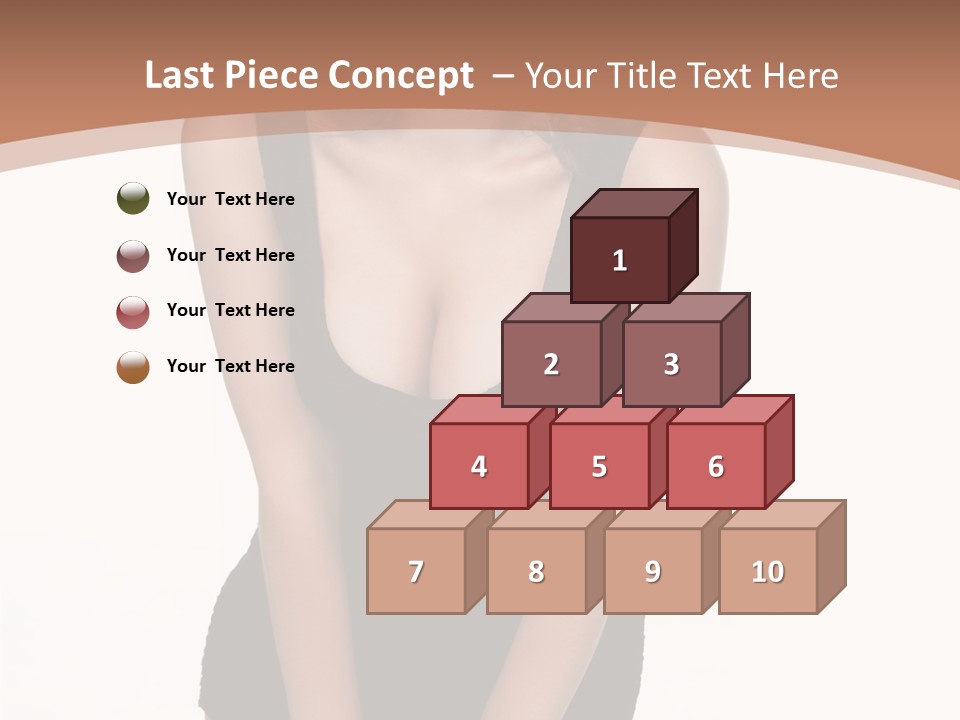 Makeup Attractive Brunette PowerPoint Template