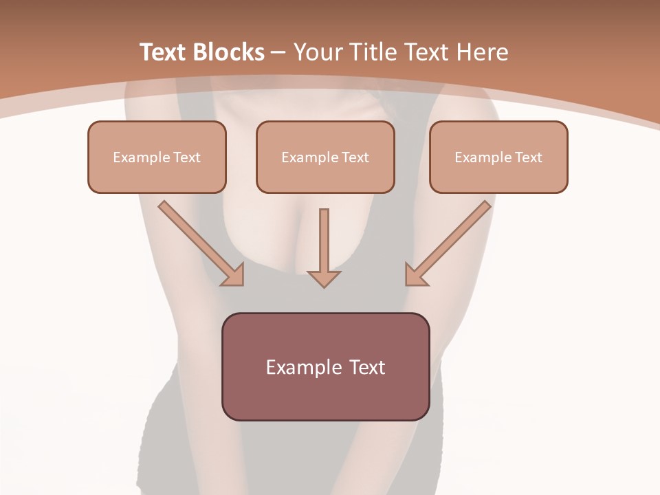 Makeup Attractive Brunette PowerPoint Template