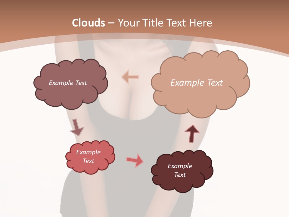 Makeup Attractive Brunette PowerPoint Template
