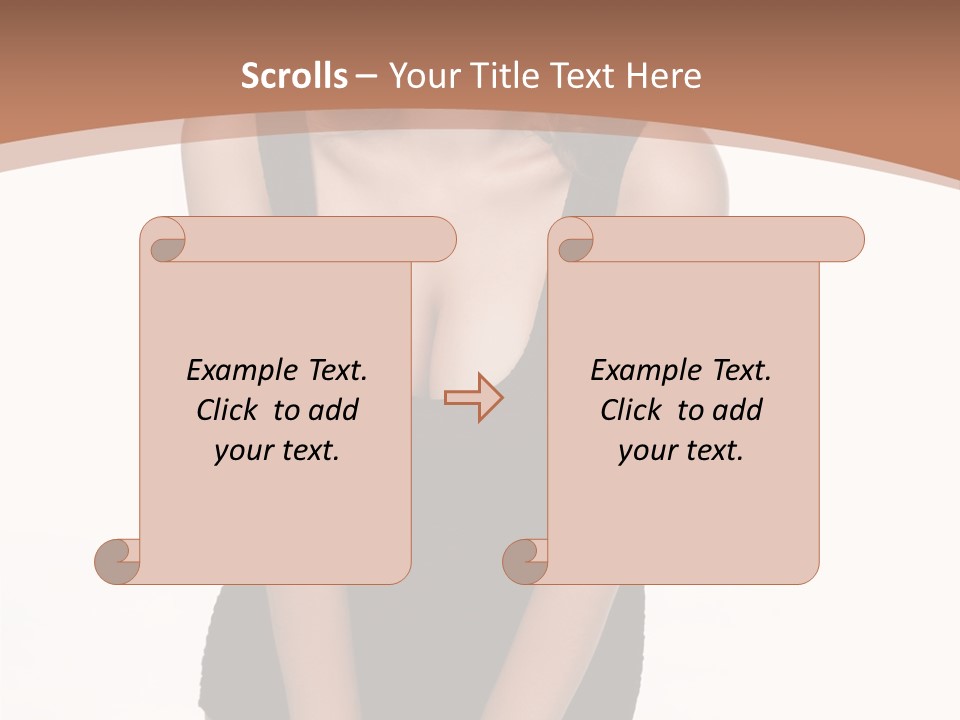 Makeup Attractive Brunette PowerPoint Template