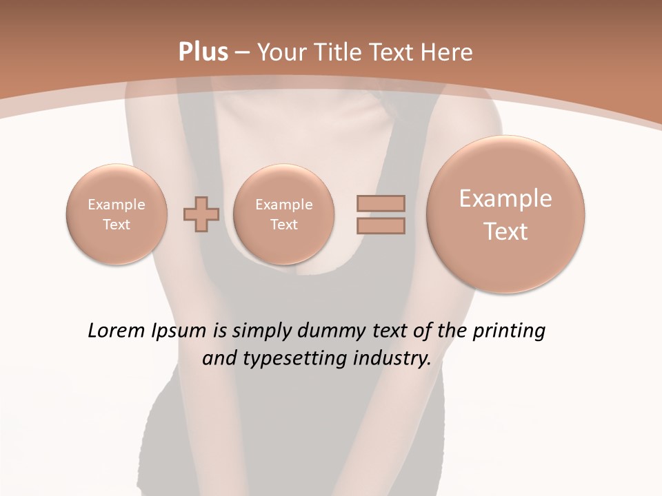 Makeup Attractive Brunette PowerPoint Template