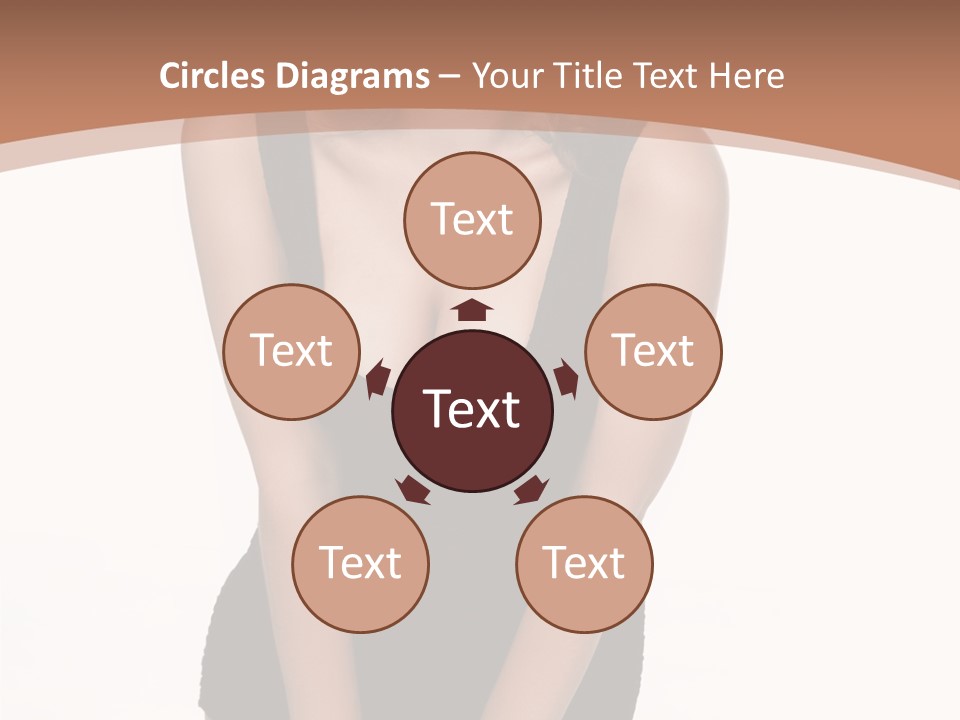 Makeup Attractive Brunette PowerPoint Template