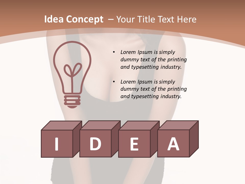 Makeup Attractive Brunette PowerPoint Template