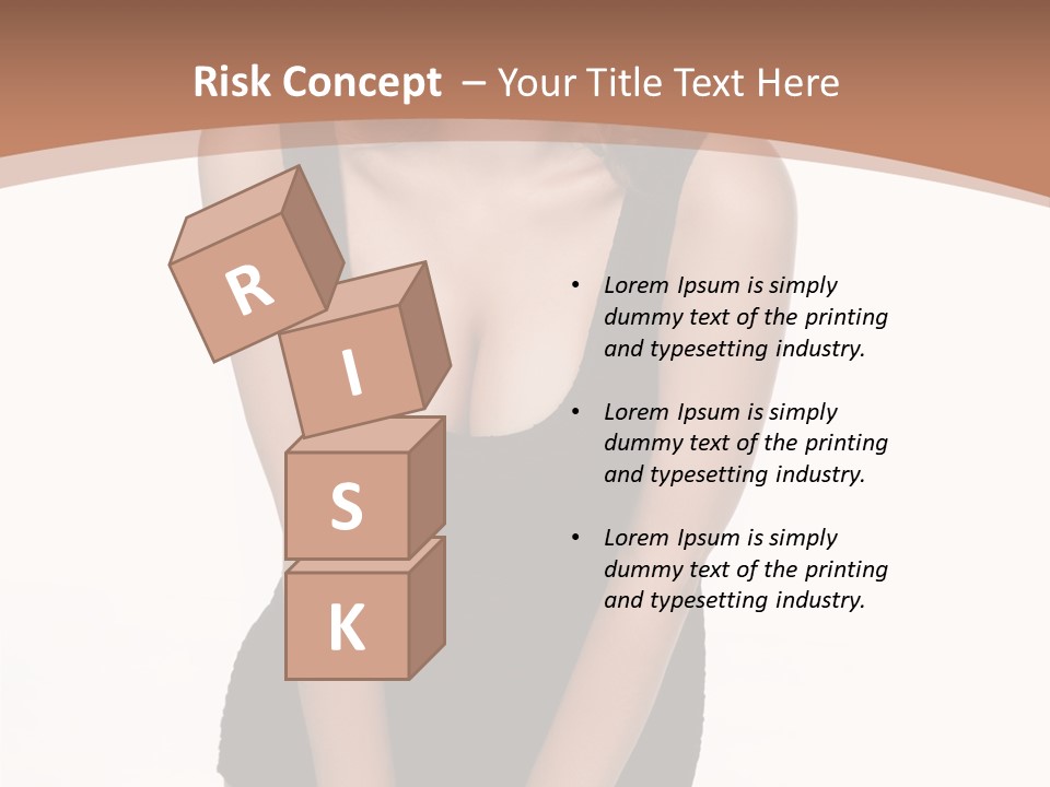 Makeup Attractive Brunette PowerPoint Template