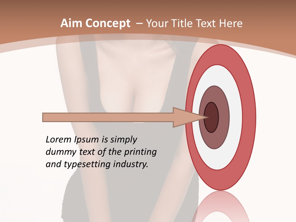 Makeup Attractive Brunette PowerPoint Template