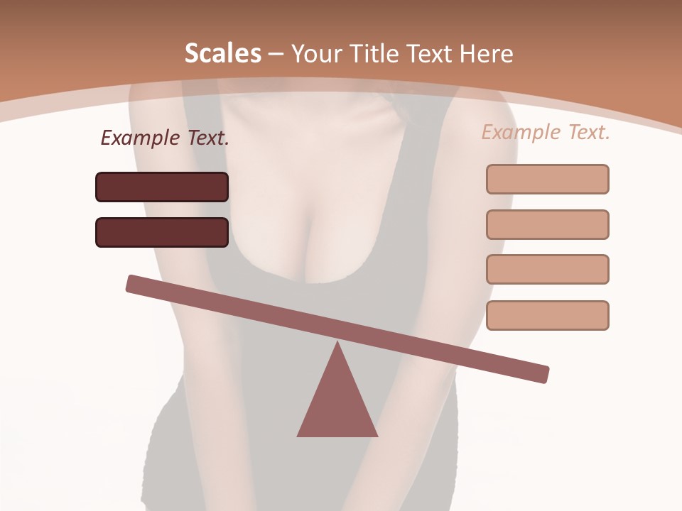 Makeup Attractive Brunette PowerPoint Template