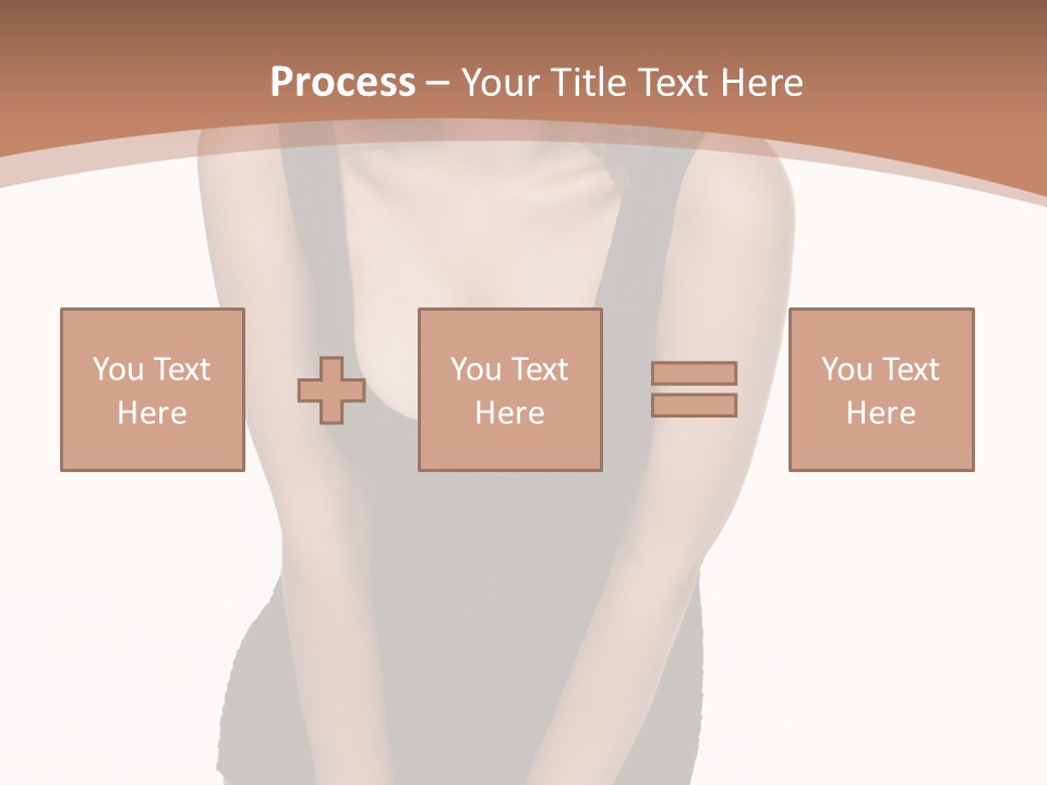 Makeup Attractive Brunette PowerPoint Template