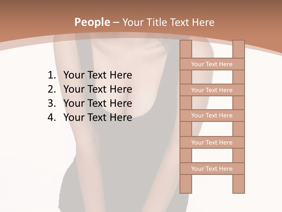 Makeup Attractive Brunette PowerPoint Template