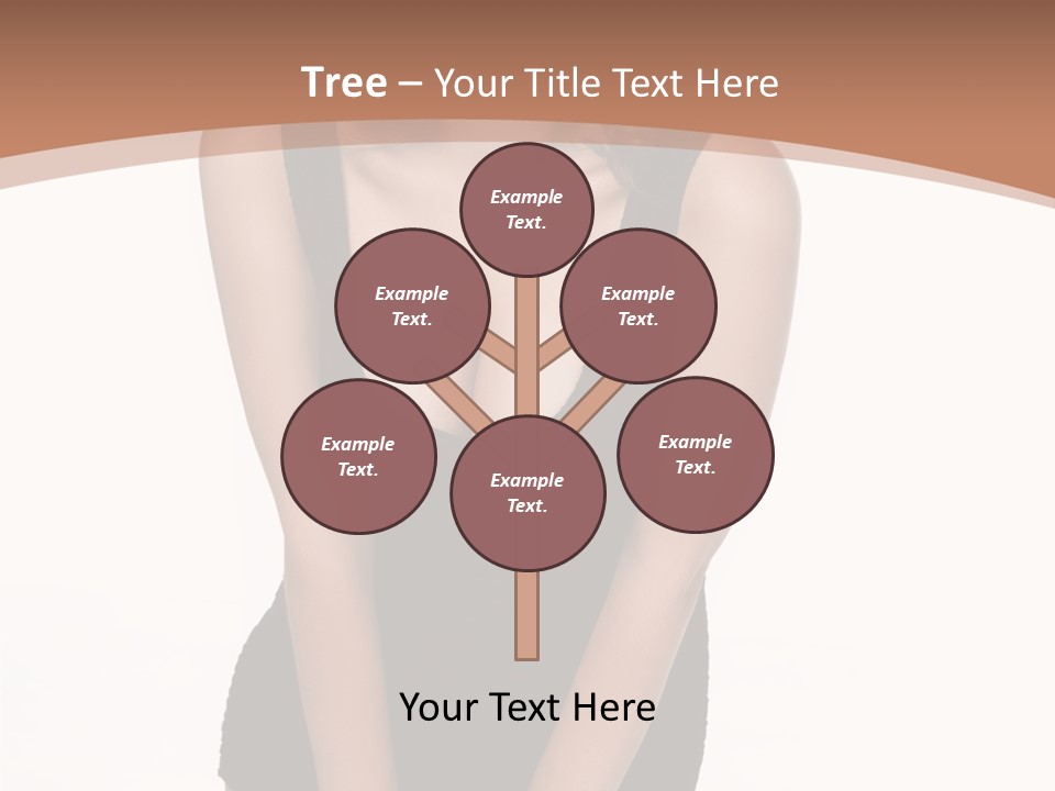 Makeup Attractive Brunette PowerPoint Template