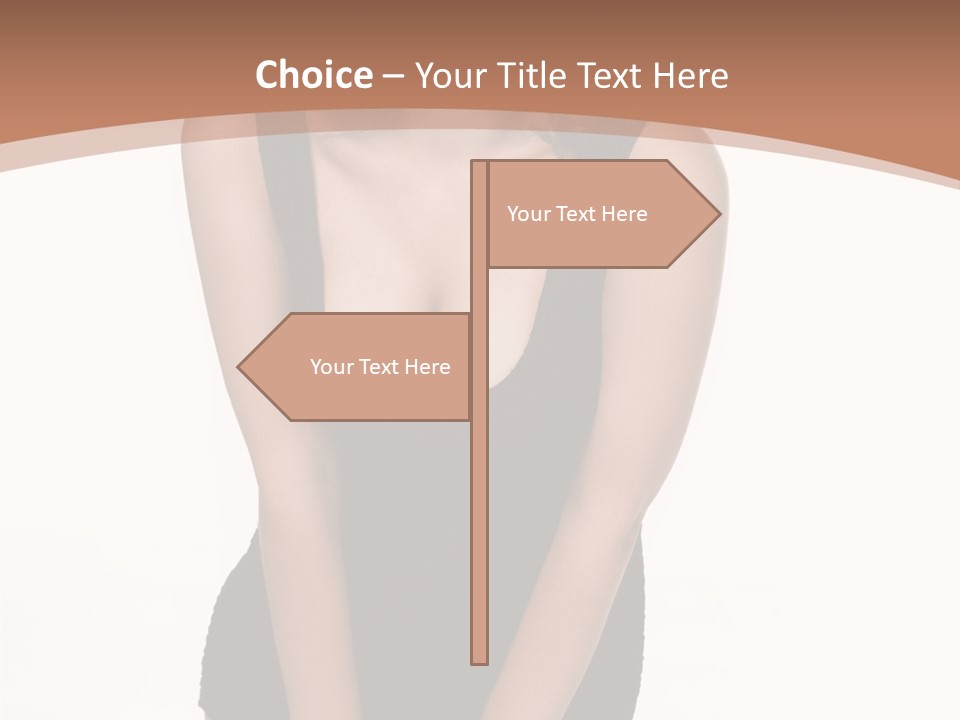 Makeup Attractive Brunette PowerPoint Template