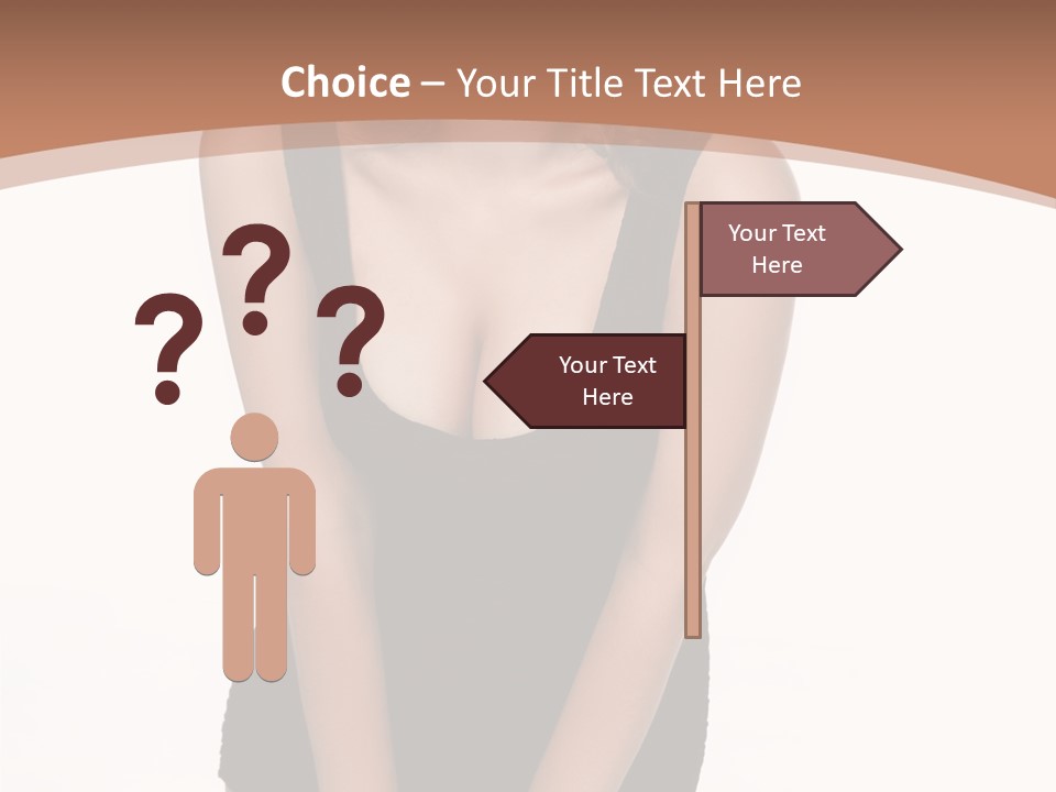 Makeup Attractive Brunette PowerPoint Template