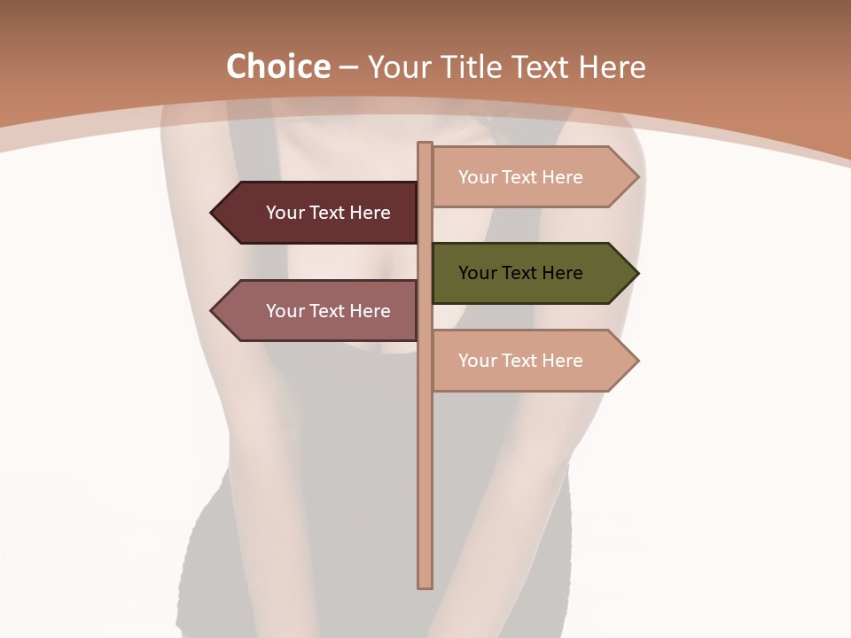 Makeup Attractive Brunette PowerPoint Template